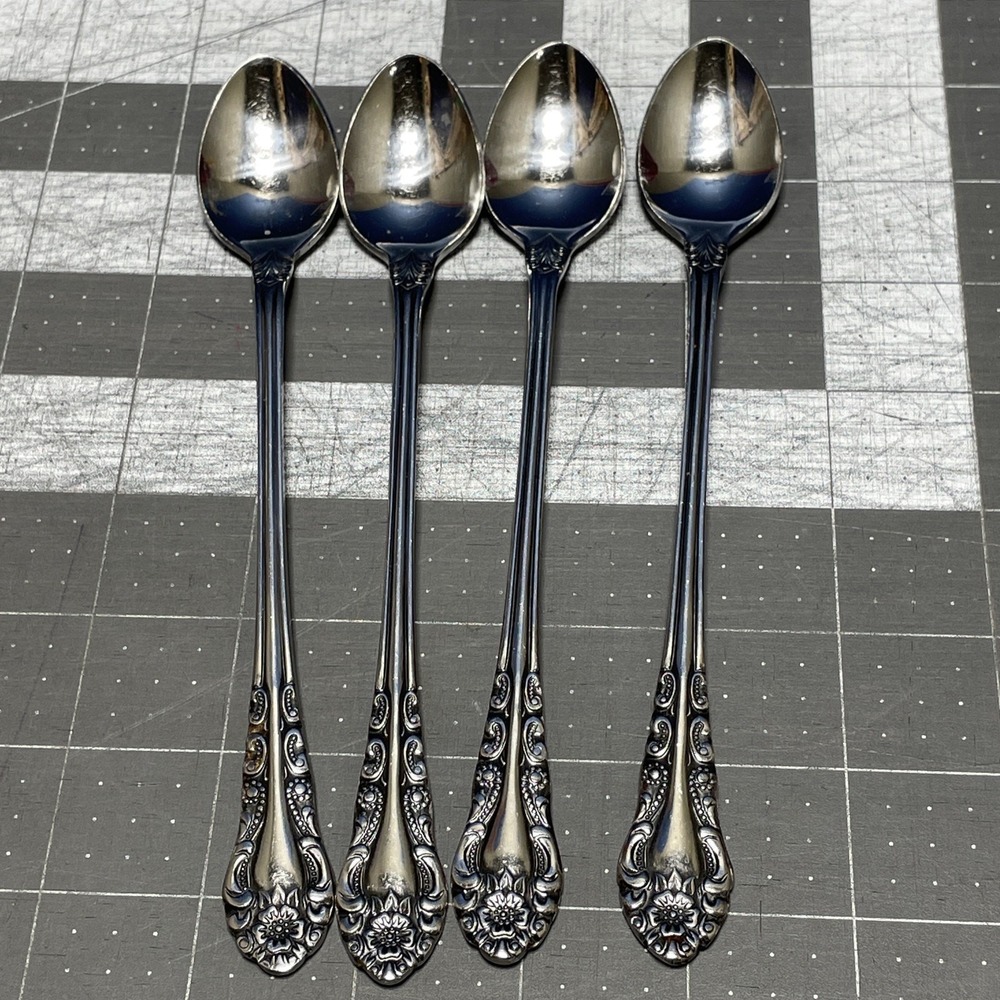 Interpur Floral Stainless Set Of 4 Spoons Made‎ In Korea